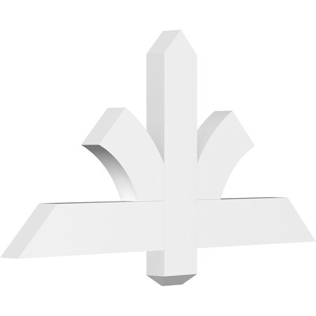 Ekena Millwork Redmond Architectural Grade PVC Gable Bracket, 36"W x 18"H x 2"D x 4"F, 12/12 Pitch GBP036X18X0204RED00